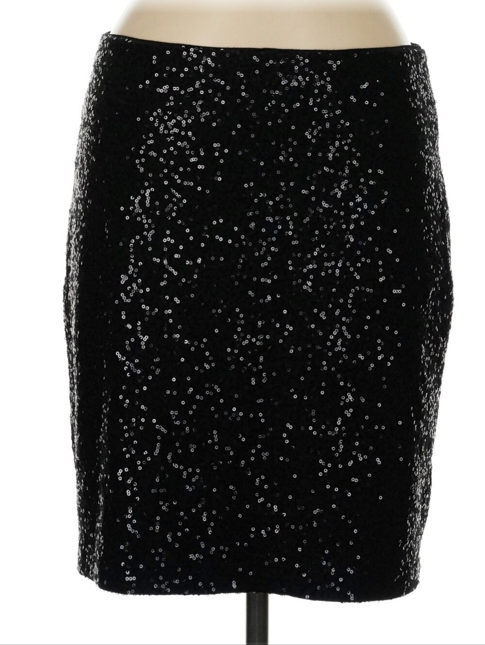 Cache Black Sequin Skirt XS